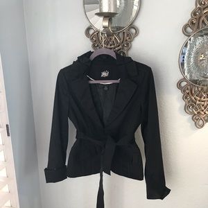 White House black market ruffle collar blazer